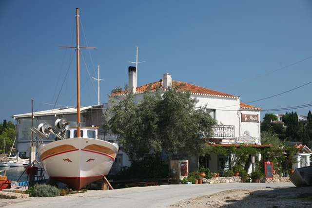 Spetses Island - Tavernas available en-route to the old harbour